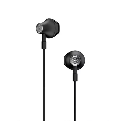 Lenovo HF140 Wired Half In-Ear Headphones (Black)-gallery-1