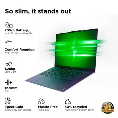 Lenovo Yoga Slim 7i 14Q8X9 Snapdragon X Elite 14.5" 3K OLED Laptop - 3