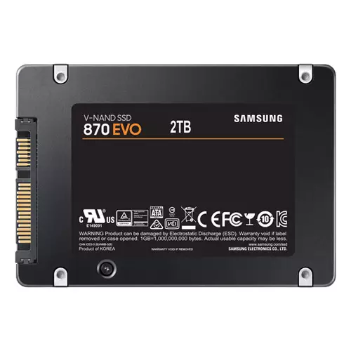Samsung 870 EVO 2TB 2.5 Inch SATA III Internal SSD - 1