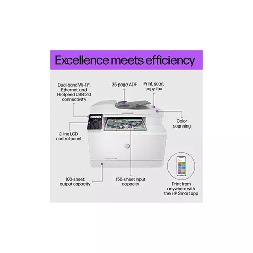 HP LaserJet Pro MFP M183fw Multifunction Color Printer - 0