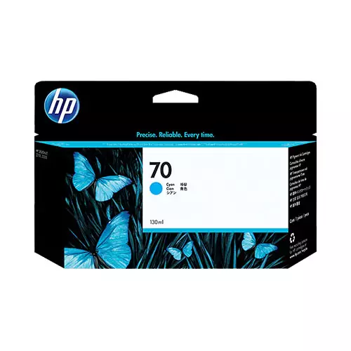 HP 70 130-ml DesignJet Cyan Ink Cartridge