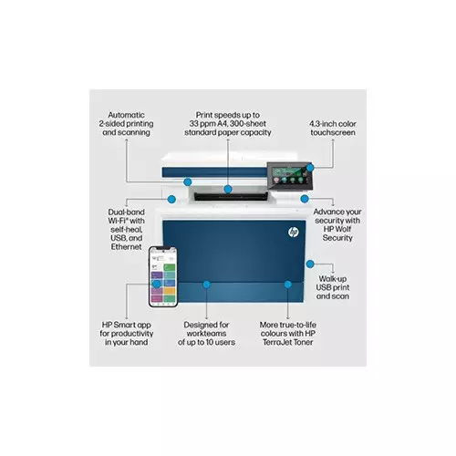 HP LaserJet Pro MFP 4303fdw Multifunction Color Laser Printer - 0