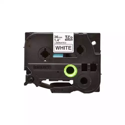 Brother Tze-261 (36mm x 8M) Black on White Ribbon