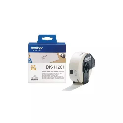 Brother Genuine DK-11201 Black on White 29mm x 90mm Label Roll (400 Label)