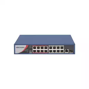 Hikvision DS-3E0318P-EL/M(B) 16-Port 100 Mbps Long-Range Unmanaged PoE Network Switch