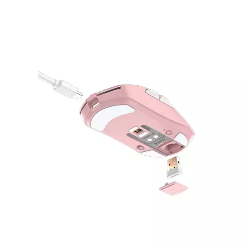 DAREU A950 PINK -TRI-MODE GAMING MOUSE WITH CHARGING DOCK-gallery-3