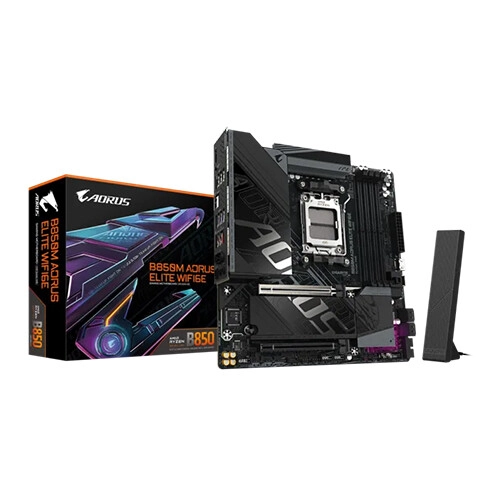 Gigabyte B850M AORUS ELITE WIFI6E DDR5 AMD Micro ATX Gaming Motherboard