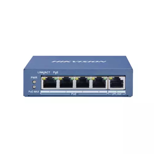 Hikvision DS-3E0505P-E/M Unmanaged 4 Port Gigabit POE Switch