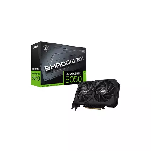 MSI GeForce RTX 5050 8G SHADOW 2X OC 8GB GDDR6 Graphics Card