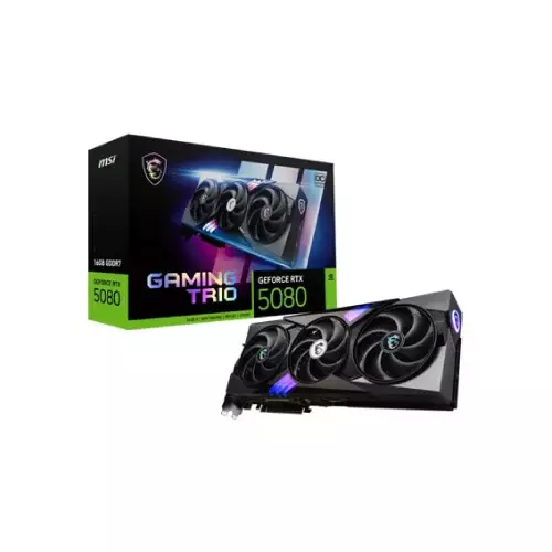 Msi GeForce RTX 5080 16G GAMING TRIO OC 16GB GDDR7 Graphics Card