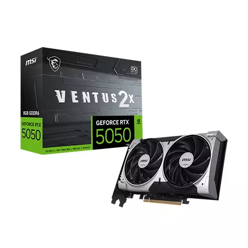 MSI GeForce RTX 5050 8G VENTUS 2X OC 8GB GDDR6 Graphics Card