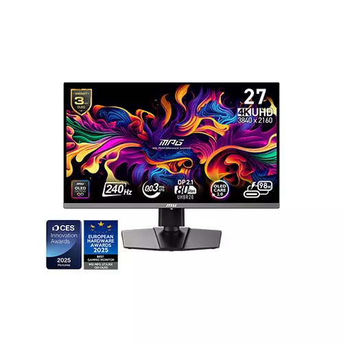 MSI MPG 272URX QD-OLED 26.5 Inch UHD 240Hz Gaming Monitor (Black)
