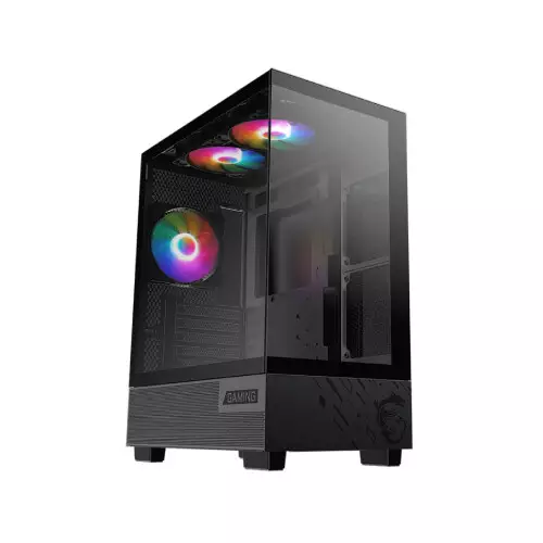 Msi PAG PANO M110A Mid Tower Micro-ATX Gaming PC Case (Black)-gallery-2