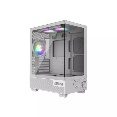 Msi PAG PANO M110A Mid Tower Micro-ATX Gaming PC Case (White)