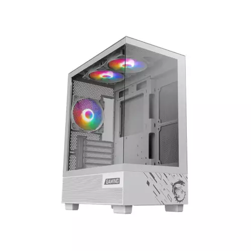 Msi PAG PANO M110A Mid Tower Micro-ATX Gaming PC Case (White)-gallery-1