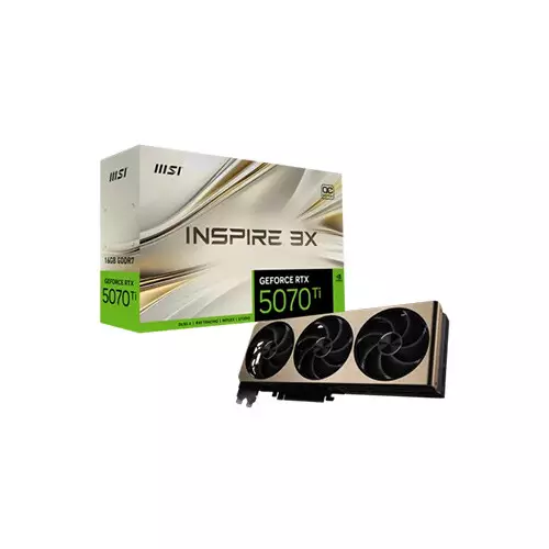 MSI GeForce RTX 5070 Ti 16G INSPIRE 3X OC 16GB GDDR7 Graphics Card