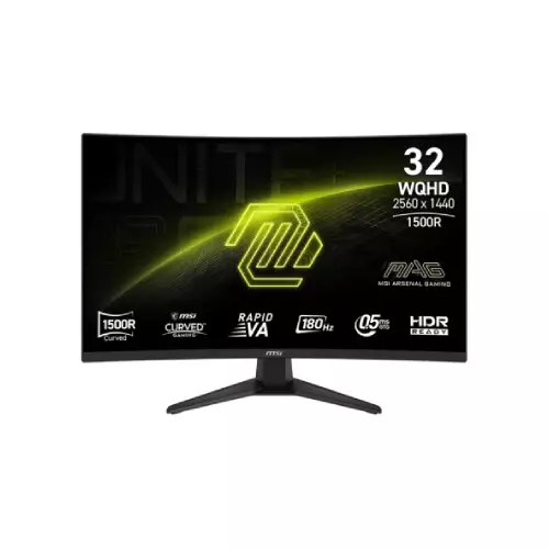 MSI MAG 321CQF E18 32-Inch WQHD 180Hz Rapid VA Curve Gaming Monitor