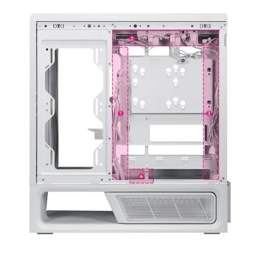 MSI MPG VIXTA 300R PZ White Mid-Tower Case - 2
