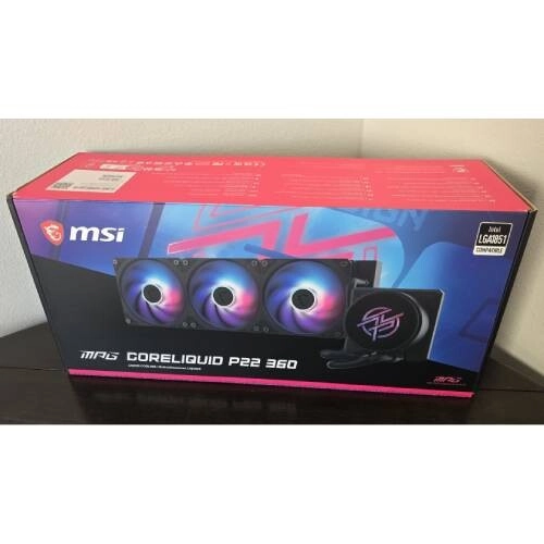 MSI MPG CORELIQUID P22 360 ARGB 360mm Liquid CPU Cooler - Black  - 2