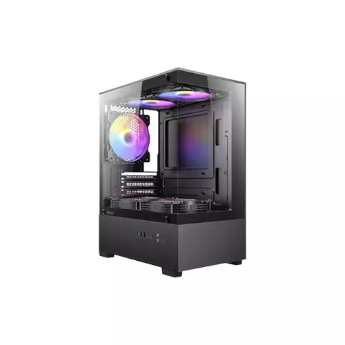 Antec VCX100M ARGB M-ATX Mini Tower Gaming Desktop Case (Black)