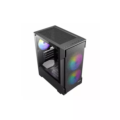Antec VX100M ARGB M-ATX Mini Tower Gaming Case - Black-gallery-1