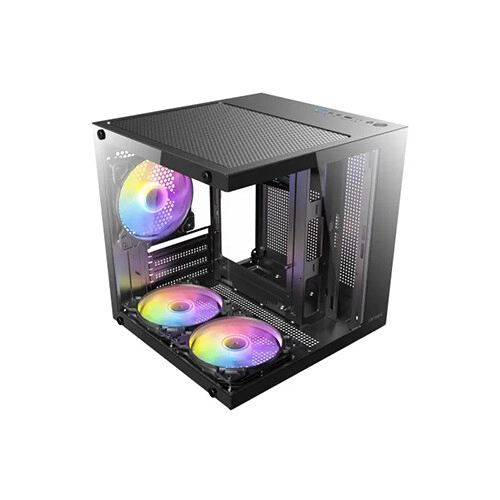 Antec VCX10M ARGB Pre-Install 3 Fans mATX Mini Tower Gaming Casing - 2