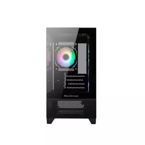 MaxGreen Panora F3 Mid-Tower M-ATX Gaming Casing - 1