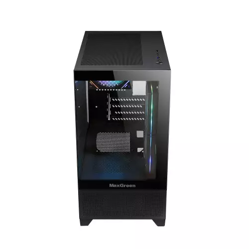 MaxGreen Panora F3 Mid-Tower M-ATX Gaming Casing - 2