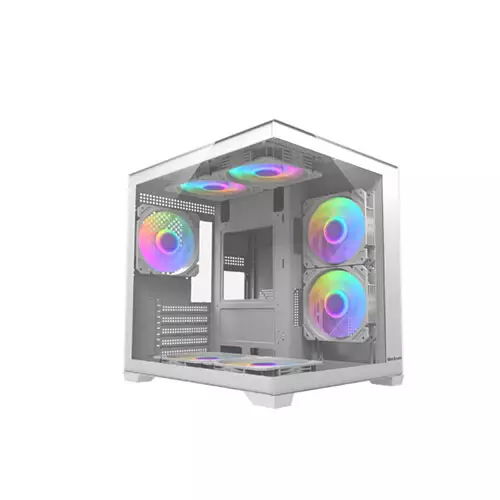 MaxGreen Bright Wave F7 Mid Tower M-ATX  7x ARGB Fan Gaming Case