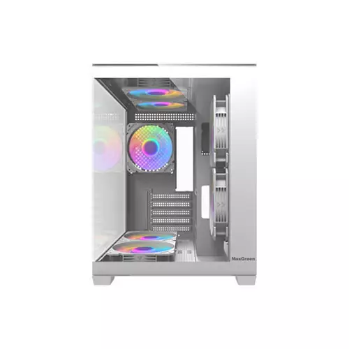 MaxGreen Bright Wave F7 Mid Tower M-ATX  7x ARGB Fan Gaming Case-gallery-1