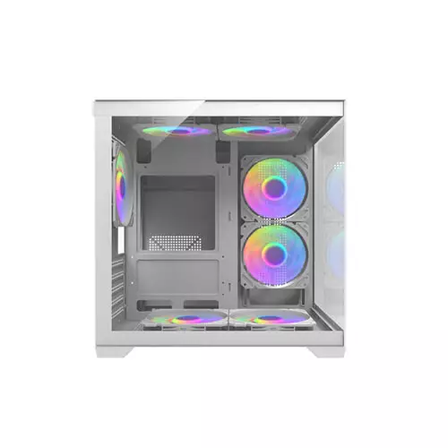 MaxGreen Bright Wave F7 Mid Tower M-ATX  7x ARGB Fan Gaming Case-gallery-2