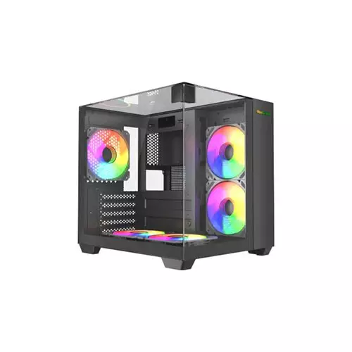 MaxGreen S275-33 Mid-Tower M-ATX Casing With 3x MaxGreen M59 ARGB Fan