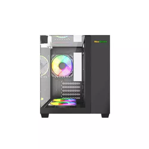 MaxGreen S275-33 Mid-Tower M-ATX Casing With 3x MaxGreen M59 ARGB Fan-gallery-3