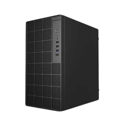 MaxGreen H10 M-ATX Mid Tower Casing With 200W PSU (Black) - 1
