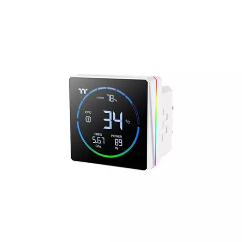 Thermaltake H360-S V3 ARGB Sync AIO Liquid Cooler(White) with 3.95-inch LCD Display - 1