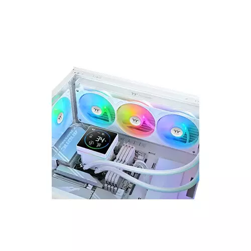 Thermaltake H360-S V3 ARGB Sync AIO Liquid Cooler(White) with 3.95-inch LCD Display - 3