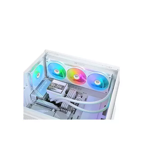 Thermaltake H360 V3 Ultra ARGB Sync AIO Liquid Cooler - White with 3.95-inch LCD Display - 3