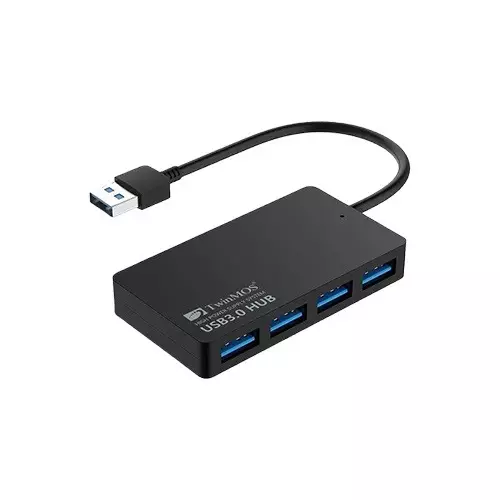 Twinmos EZEEHUB-34L-M Gray USB 3.0 Square Metal Hub