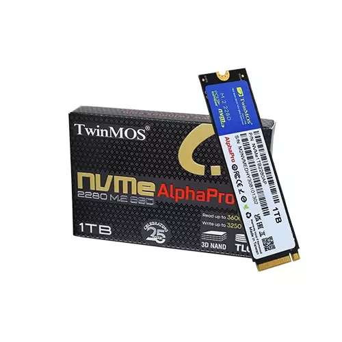Twinmos AlphaPro 1TB M.2 2280 PCIe 3.0 x4 NVMe SSD - 1