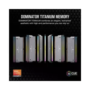Corsair DOMINATOR TITANIUM RGB 64GB (2X32GB) DDR5 DRAM 6000mhz Cl30 AMD XMP Desktop RAM (Grey)-3