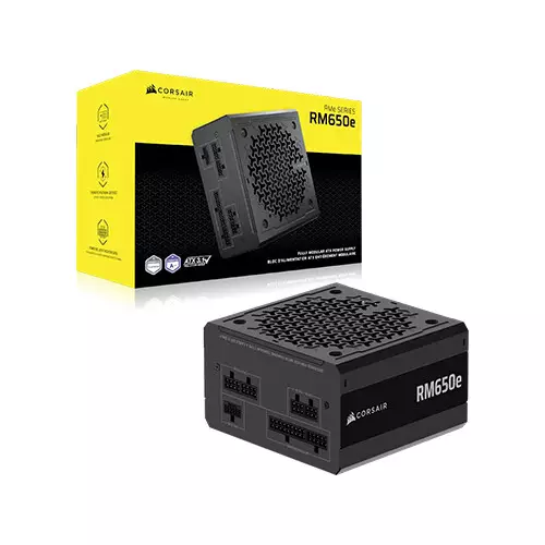 Corsair RMe Series RM650e 650W PG5 80 PLUS Gold Fully Modular Low-Noise ATX Power Supply