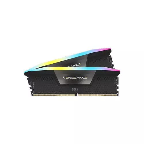Corsair VENGEANCE RGB 16GB (2x8GB) DDR5 DRAM 5200MT/s CL40 Desktop RAM (Black) - 1