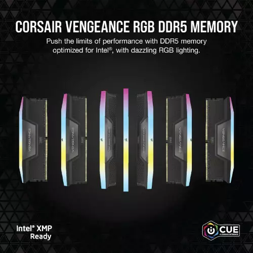 Corsair VENGEANCE RGB 32GB (2x16GB) DDR5 DRAM 8000MT/s CL36 Desktop Ram-gallery-1