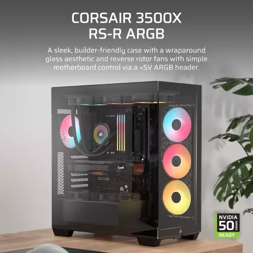 CORSAIR 3500X RS-R ARGB Mid-Tower Gaming Case-gallery-1