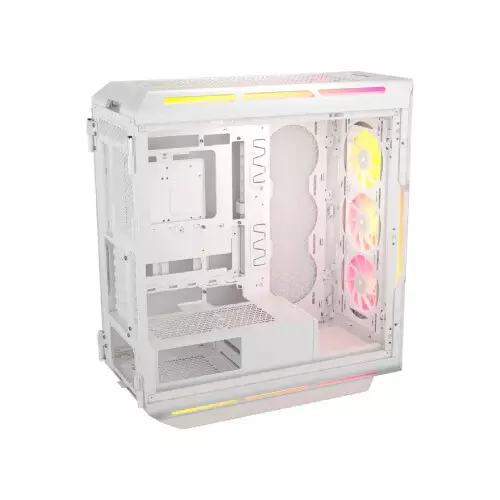 CORSAIR iCUE Link 5000T LX RGB Mid-Tower ATX Desktop Case (White)-gallery-3