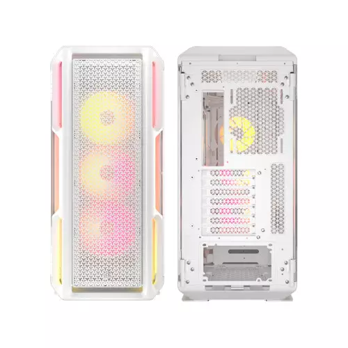 CORSAIR iCUE Link 5000T LX RGB Mid-Tower ATX Desktop Case (White)-gallery-1