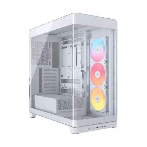 CORSAIR FRAME 4500X RS-R ARGB Panoramic Glass Mid-Tower Desktop Case (White)