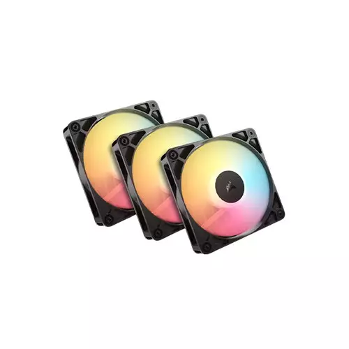 Corsair RS120-R ARGB Triple Pack 120mm PWM Reverse Fans (Black)-gallery-1