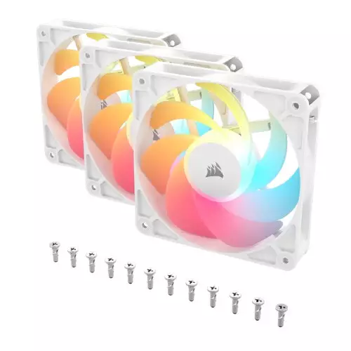 Corsair RS120-R ARGB Triple Pack 120mm PWM Reverse Fans (White)-gallery-1