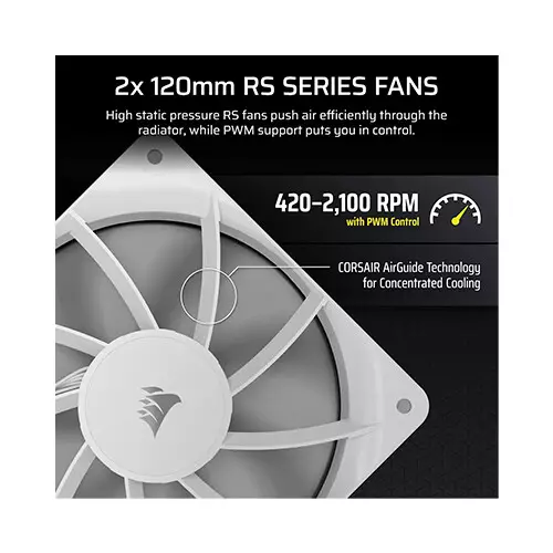 CORSAIR Nautilus 240 RS LCD AIO Liquid CPU Cooler (White)-gallery-4